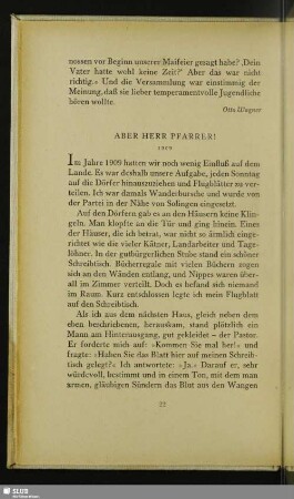 Aber Herr Pfarrer!