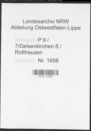 Sterberegister Standesamt Gelsenkirchen 8 Rotthausen