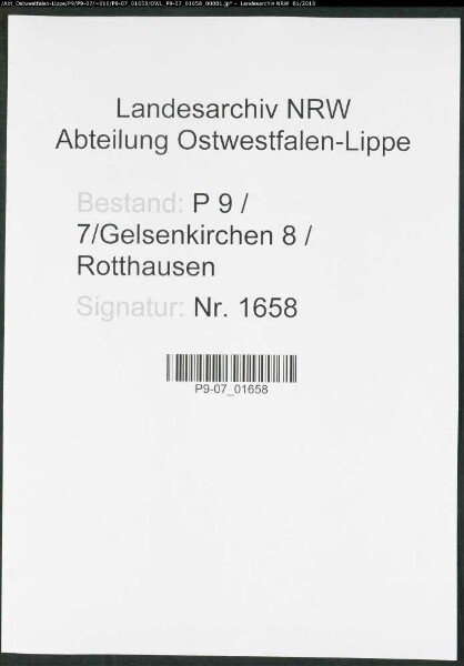 Sterberegister Standesamt Gelsenkirchen 8 Rotthausen