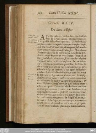 Chap. XXIV. Du liure d'Ester.