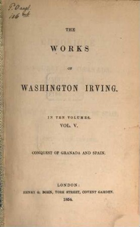 The works of Washington Irving. V