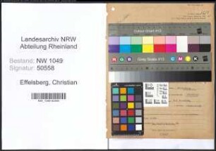 Entnazifizierung Christian Effelsberg , geb. 04.08.1897 (Postbeamter)