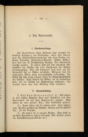 105-120, 5. Der Ausmarsch.