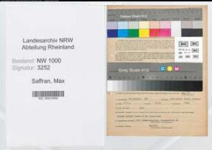 Entnazifizierung Max Saffran, geb. 22.09.1892 (Prediger)