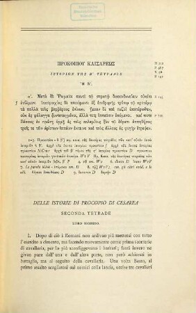 La guerra gotica : Testo Greco emendato sui manoscritti con traduzione Italiana, 2