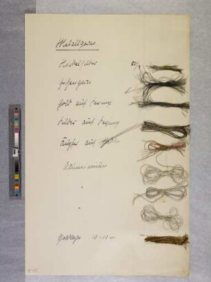 Metallgarne (Materialprobe aus dem Unterricht bei Benita Koch-Otte an der Burg Giebichenstein Halle)