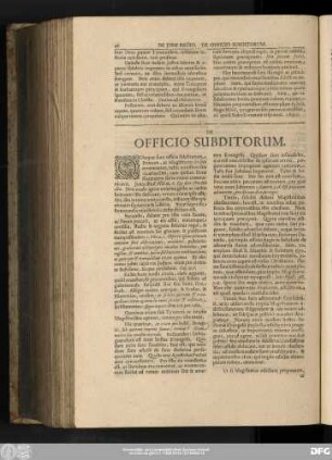 De Officio Subditorum.