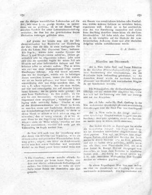 Miscellen aus Dännemark.