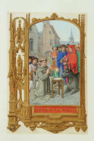 fol. 37: Hostienwunder des heiligen Antonius von Padua (Simon Bening)