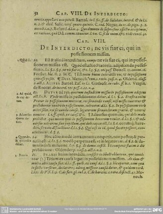 Cap. VIII. De Interdicto; ne vis fiat ei, qui in possessionem missus