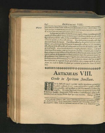 Articulus VIII. Credo in Spiritum Sanctum.