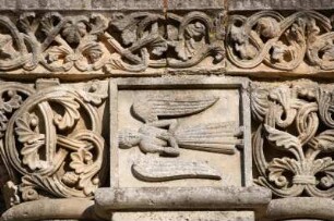 Frankreich. Poitou Charentes. Charente. Gensac la Pallue. Romanische Kirche. 12 Jahrhundert. Hochrelief