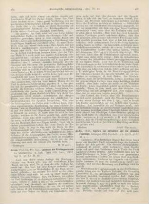 465-466 [Rezension] Kraus, Franz Xaver, Lehrbuch der Kirchengeschichte für Studierende. 2. Aufl