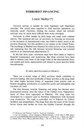 101-114, 6. Terrorist Financing