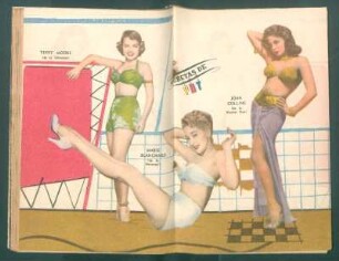Terry Moore, Marie Blanchard, Joan Collins - [Ilustración] : Pebetas de PBT