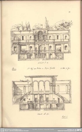 Der zweite Hof aus Vigna di Papa Giulio III., vor Porta del Popolo - Rom