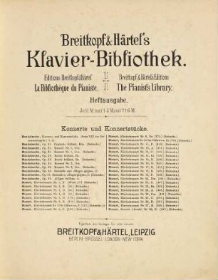Sämtliche Klavier-Konzerte, 18. Werk 456 : Solostimme