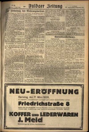 Zweite Ausgabe vom Samstag, den 17. März 1928.