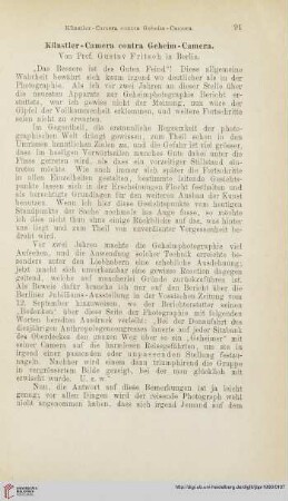 Künstler-Camera contra Geheim-Camera
