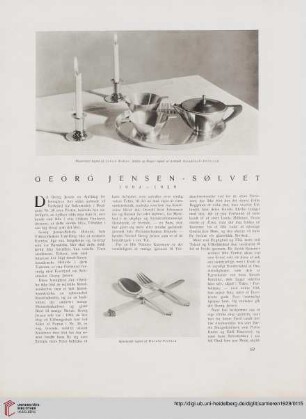 Georg Jensen - sølvet : 1904-1929