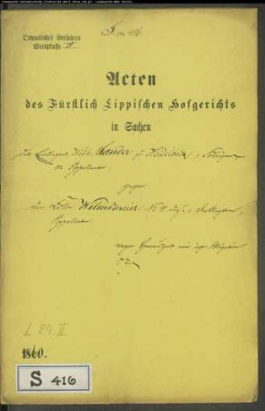 Sander, Wilhelm in Heidelbeck gegen Wilmsmeier Nr. 4 zu Heidelbeck