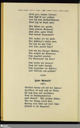 Habt Geduld! : (1867)