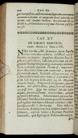 Cap. XV. De Libero Arbitrio.