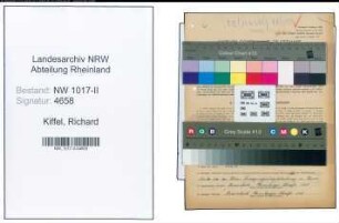 Entnazifizierung Richard Kiffel , geb. 24.02.1911 ()
