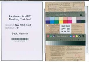 Entnazifizierung Heinrich Seck , geb. 01.11.1913 (Dentist)