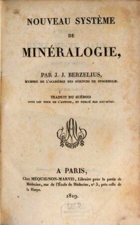 Nouveau système de minéralogie