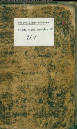 Hypothekenbuch des Gerichts Neu-Castrop