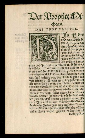 Der Prophet Micheas.
