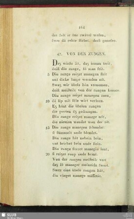 47. Von der Zungen