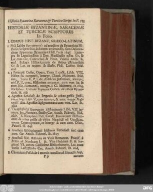 [XXXII.] Historiae Byzantinae, Saracenae Et Turcicae Scriptores