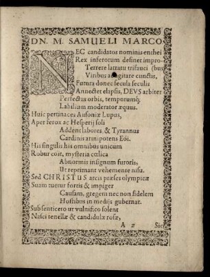 Dn. M. Samueli Marco