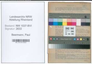 Entnazifizierung Paul Beermann , geb. 03.05.1892 (Versicherungsagent)