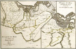 WHK 23 Österreichischer Sukzessionskrieg 1740-1748 bis zum Aachener Frieden: Plan der Belagerung von Mons, 24. Juni bis 10. Juli 1746