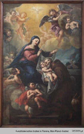 Maria erscheint dem Heiligen Felix von Cantalice