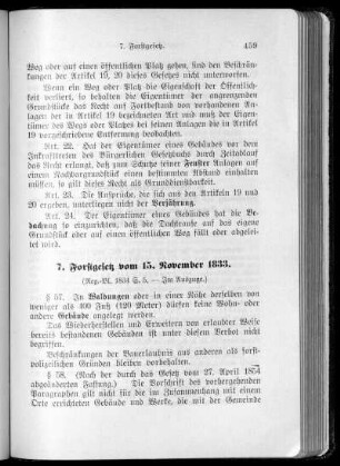 7. Forstgesetz vom 15. November 1833