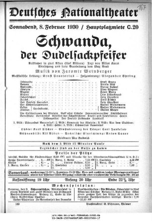 Schwanda, der Dudelsackpfeifer