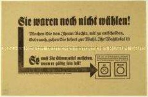 Aufruf der SPD zur Abstimmung für die Fürstenenteignung beim Volksentscheid 1926