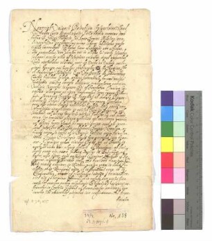 Der Notar Jacobus Vogel aus Oberkirch vidimiert aus eine Kopie die vorgelegte "Gründungsurkunde" von Herzogin Uta von Schauenburg. Dabei eine weitere, undatierte Papierabschrift.