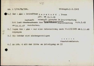 Bernhard, Franz