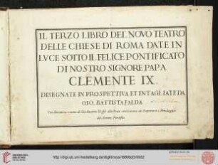 Band 3: Il Nvovo Teatro Delle Fabriche, Et Edificii, In Prosepttiva Di Roma Moderna: sotto il Felice Pontificato di N.S. Papa Alessandro VII