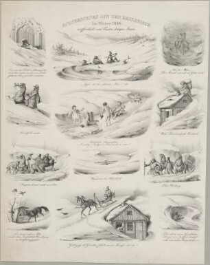 SCHNEESCENEN AUS DEM ERZGEBIRGE/ im Winter 1844/ veröffentlicht zum Besten dortiger Armen.