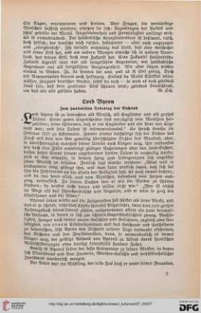 37: Lord Byron : zum hundertsten Todestag des Dichters