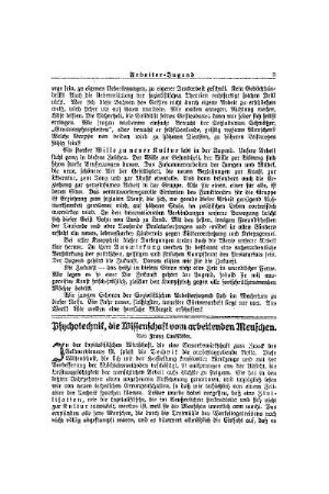 Psychotechnik, die Wissenschaft von arbeitenden Menschen