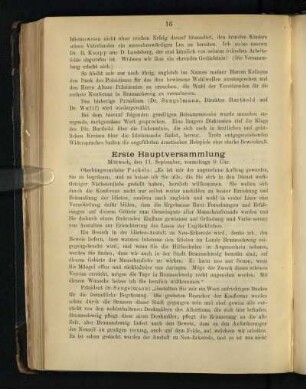 Erste Hauptversammlung