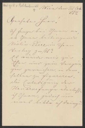Brief an Musikverlag Ed. Bote und G. Bock  : 23.10.1882