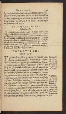 Argvmentvm Epistolae secundae.